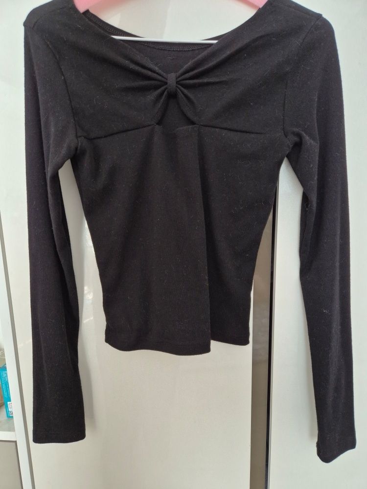 MUSINSA | RONRON KNOT RIBBON SLIT LONG SLEEVE WHITE