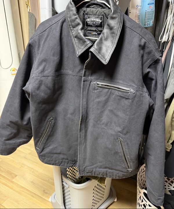 MUSINSA公式 | FRIZMWORKS HEAVY CANVAS DESTROYED WORK JACKET _ BLACK