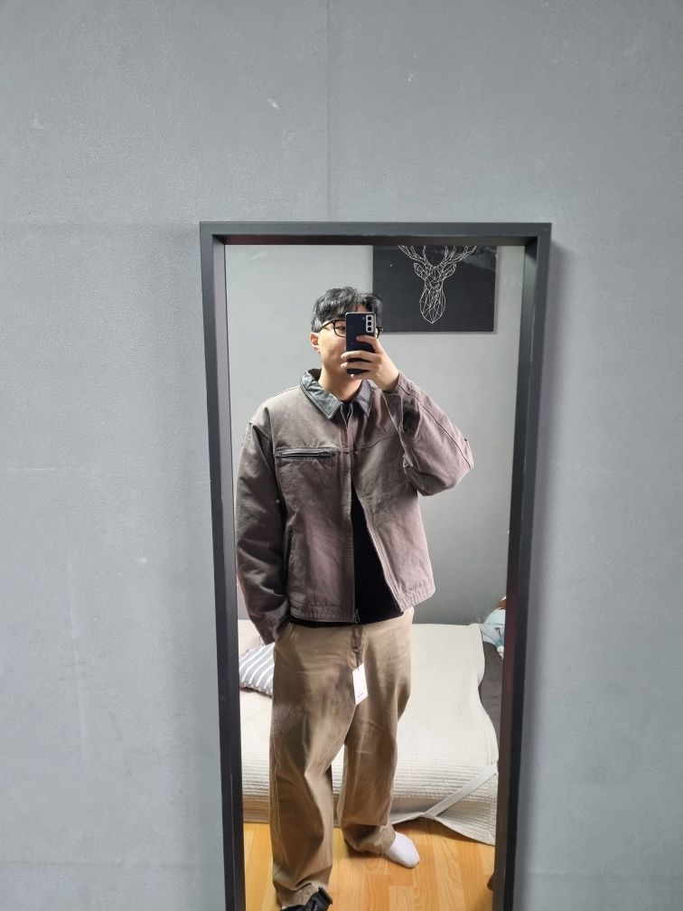 MUSINSA公式 | FRIZMWORKS HEAVY CANVAS DESTROYED WORK JACKET _ MUD