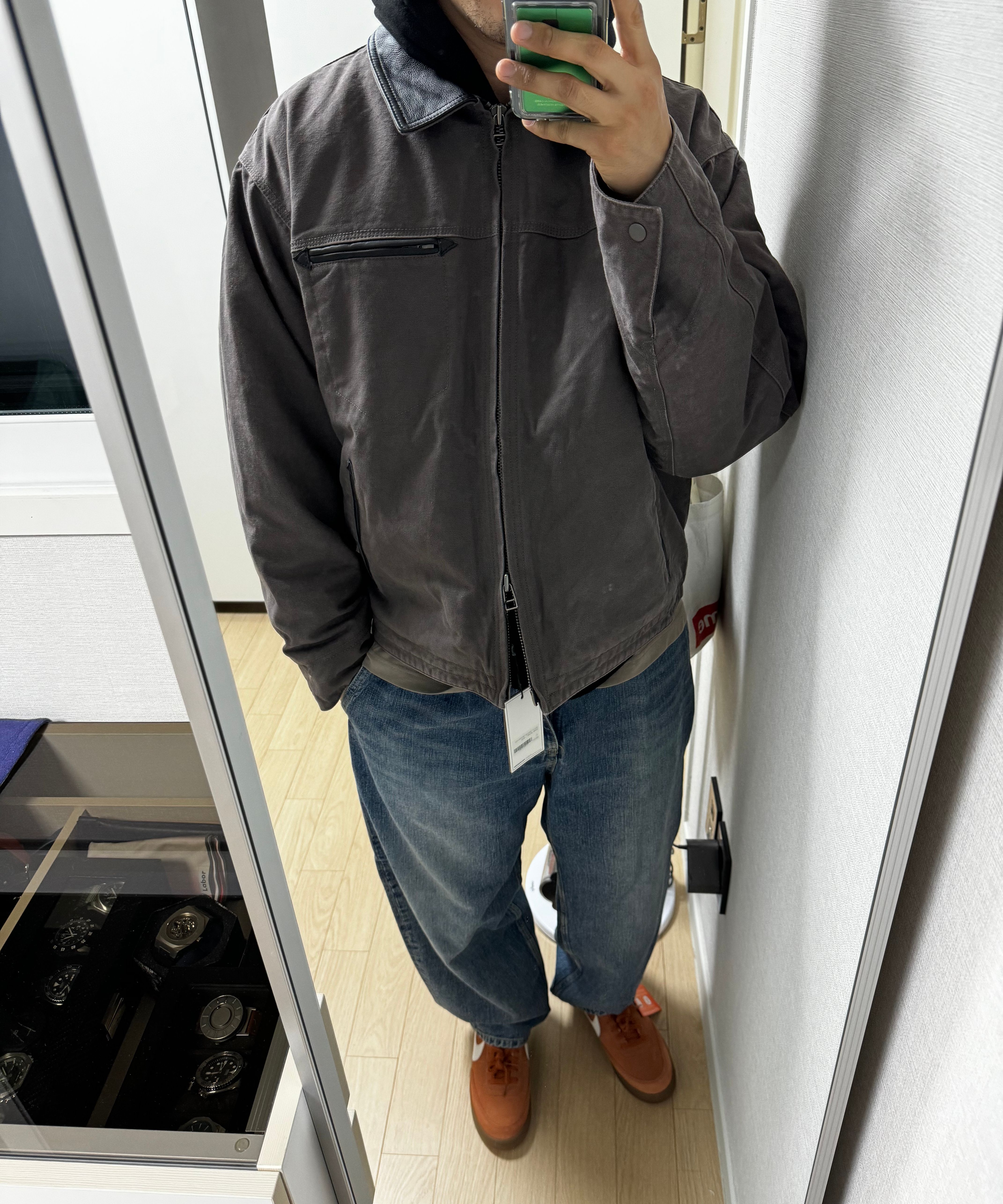 MUSINSA | FRIZMWORKS HEAVY CANVAS DESTROYED WORK JACKET _ BLACK