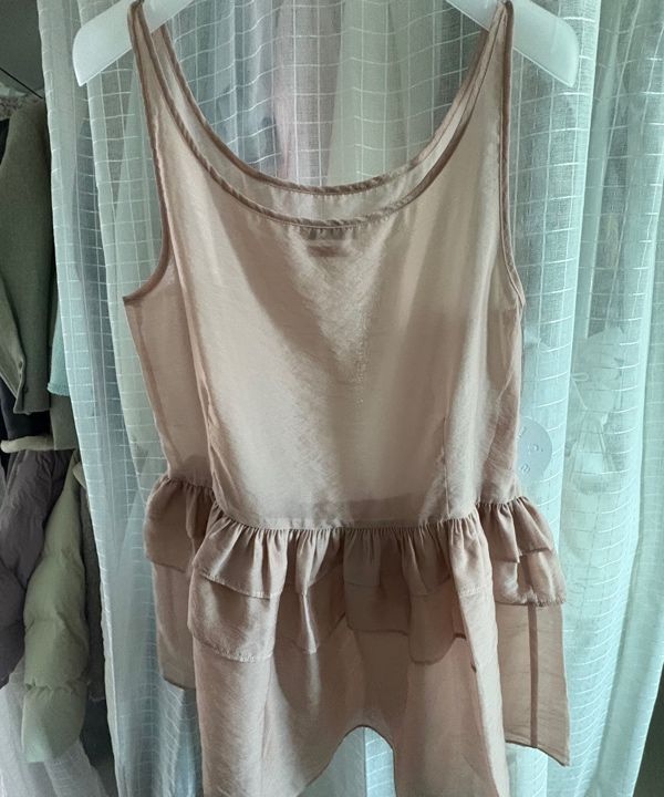 ◆OHESHIO◆ SHEER LAYERED MINI DRESS PEACH 24FW-35000BHp MUSINSA | OHESHIO SHEER LAYERED MINI DRESS, PEACH