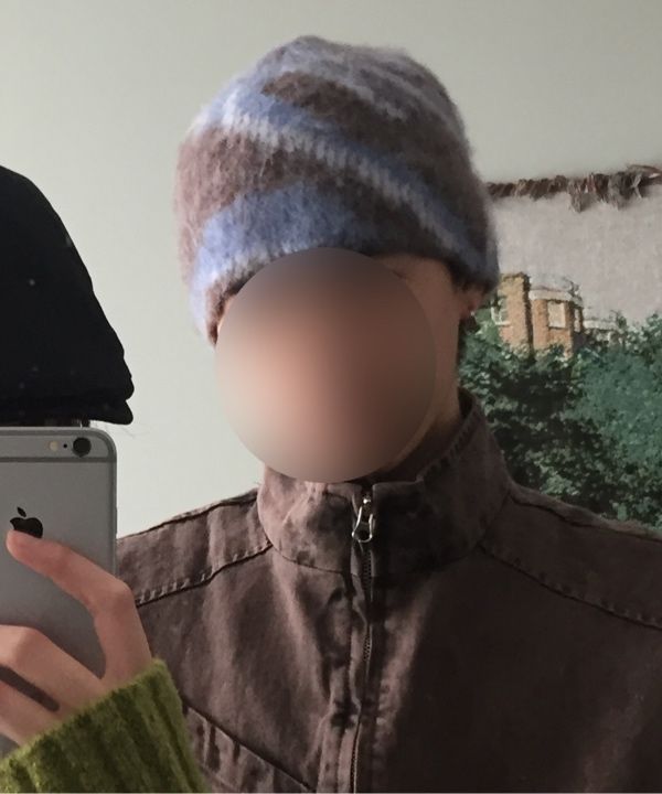 MUSINSA | MAHAGRID DESTROYED ECLIPSE HAIRY BEANIE BROWN