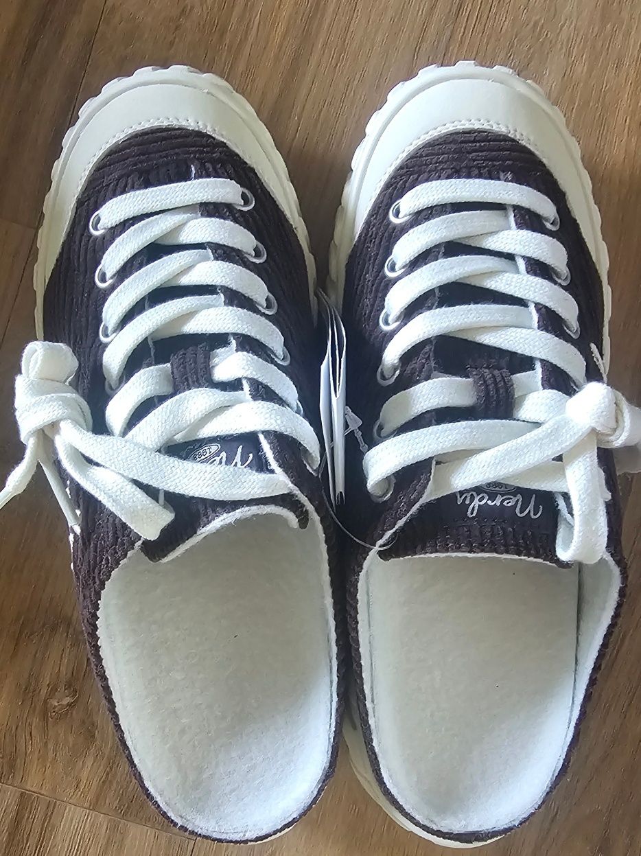 [ NERDY ]★24FW★韓国人気★LOVELY LETTER CORDUROY MULE MUSINSA | NERDY Lovely Letter Corduroy Mule (Black/Ivory/Brown)