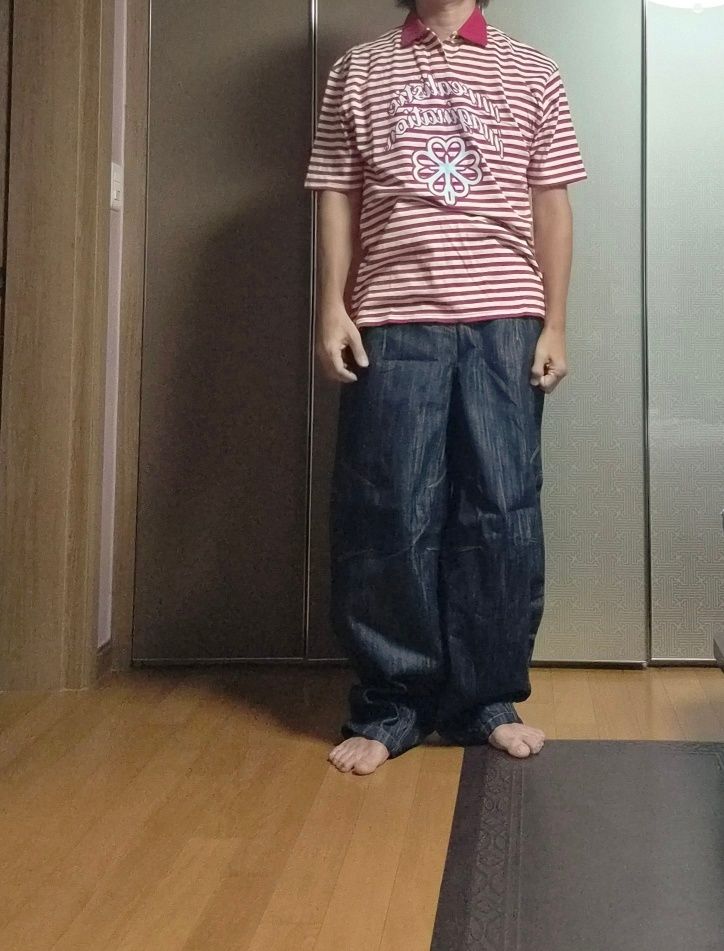 MUSINSA公式 | KICHUL FLOWING WAVE BALLOON DENIM PANTS (RAW INDIGO)