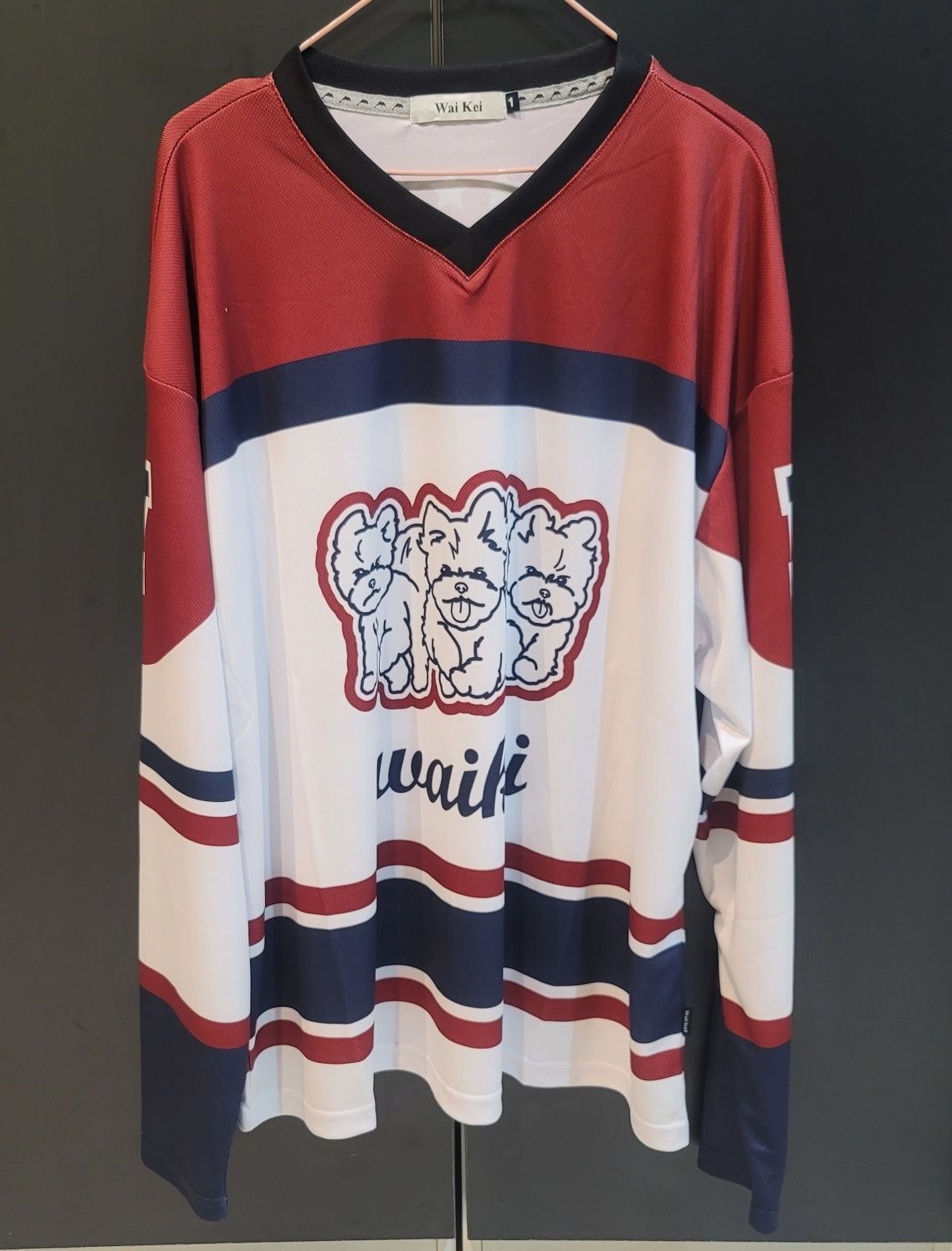 MUSINSA | WAI KEI Maltese Line Graphic Mesh Jersey Long
