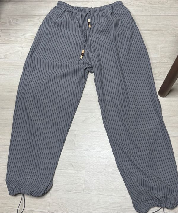 FANCY CLUB_Cozy Stripe Wide Pants (IVORY PINK)_F24ZD881