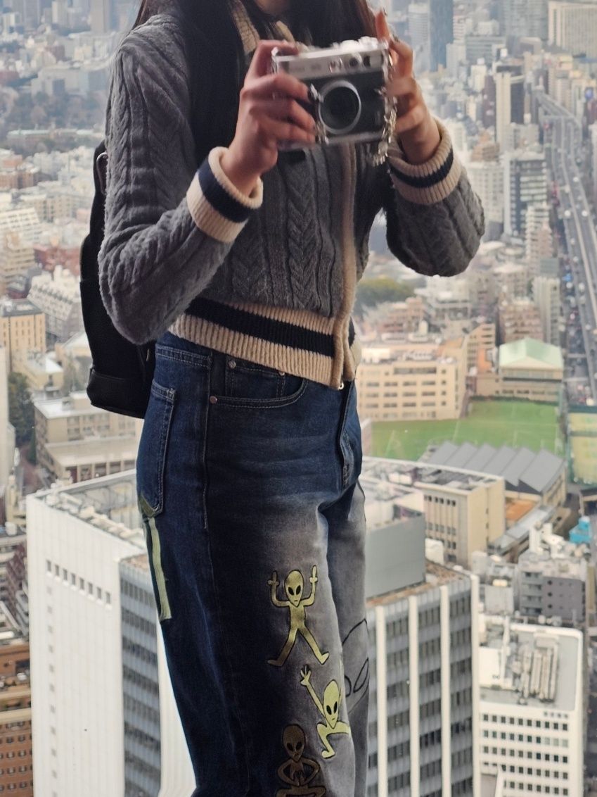 MUSINSA | HOODHOOD HD Alien Multi-Embroidery Denim Pants