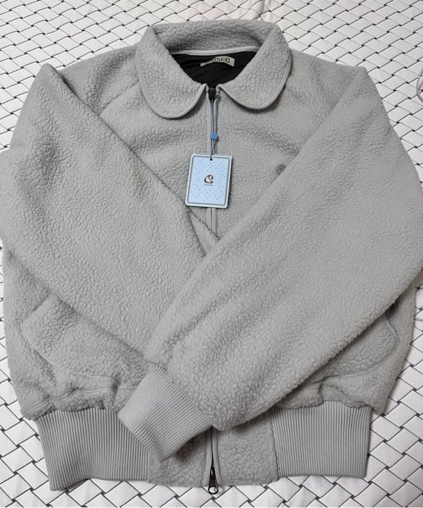 MUSINSA公式 | COYSEIO ROUND COLLAR FLEECE JACKET LIGHT GREY