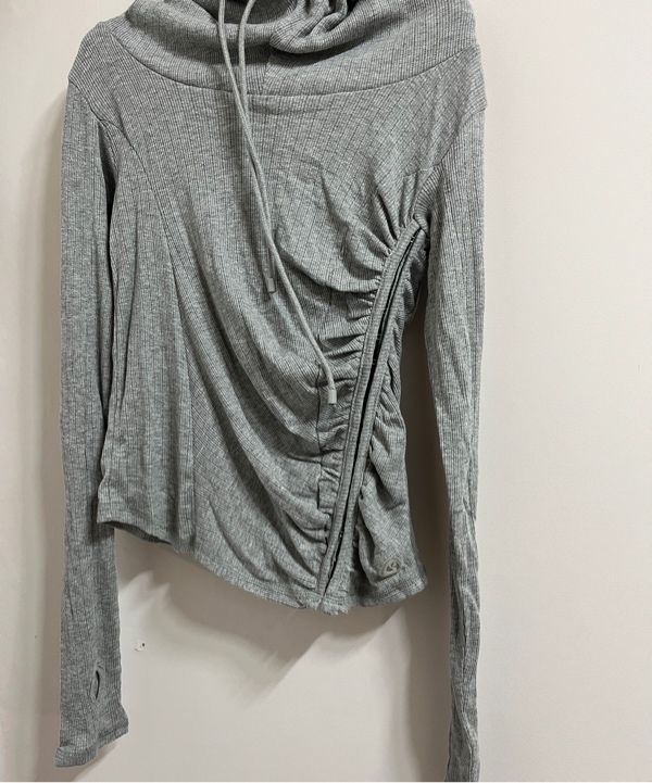 MUSINSA公式 | COYSEIO SHIRRING HOOK HOODIE MELANGE GREY
