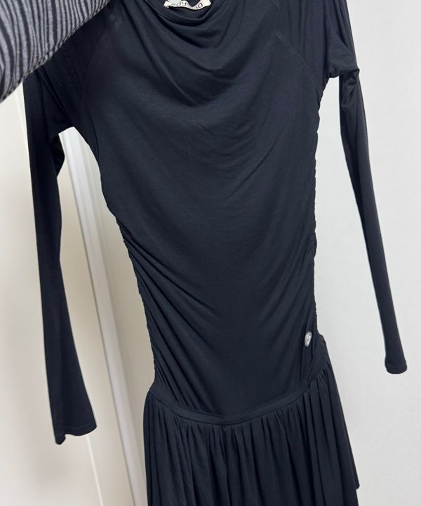 MUSINSA公式 | COYSEIO DRAPING DRESS BLACK