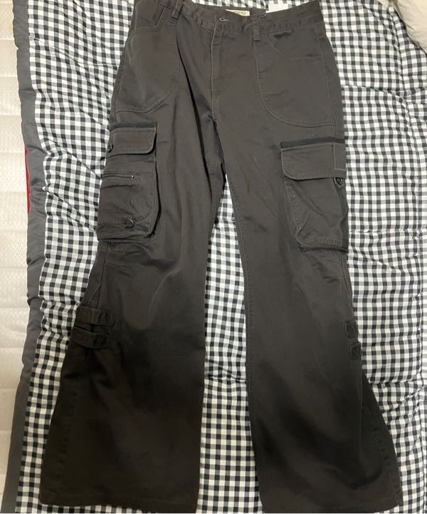 MUSINSA | COYSEIO BIG POCKET CARGO PANTS CHARCOAL