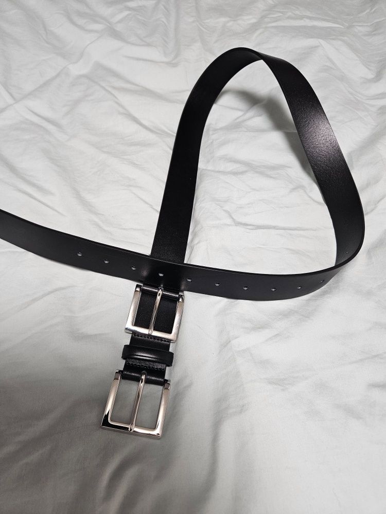 MUSINSA | LCDC TM DOUBLE BUCKLE LEATHER BELT