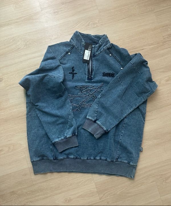 MUSINSA公式 | NOT4NERD Cut Off Offshoot Logo High Neck Quarter Zip