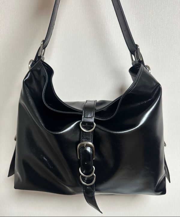 MUSINSA | KHIHO DIDI BELTED BIG BAG(2-WAY) / BLACK