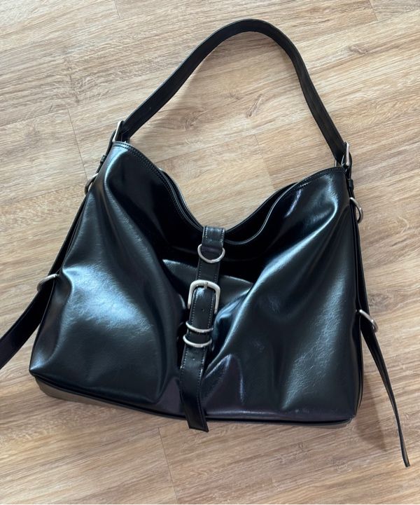 MUSINSA | KHIHO DIDI BELTED BIG BAG(2-WAY) / BLACK