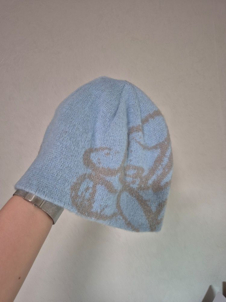 MUSINSA | CAVISH CLASSIC ROSE BEANIE BLUE(CV2EFUAB31A)