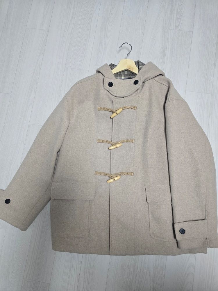 MUSINSA公式 | YALE ウールブレンドショートダッフルコート_ライトベージュ