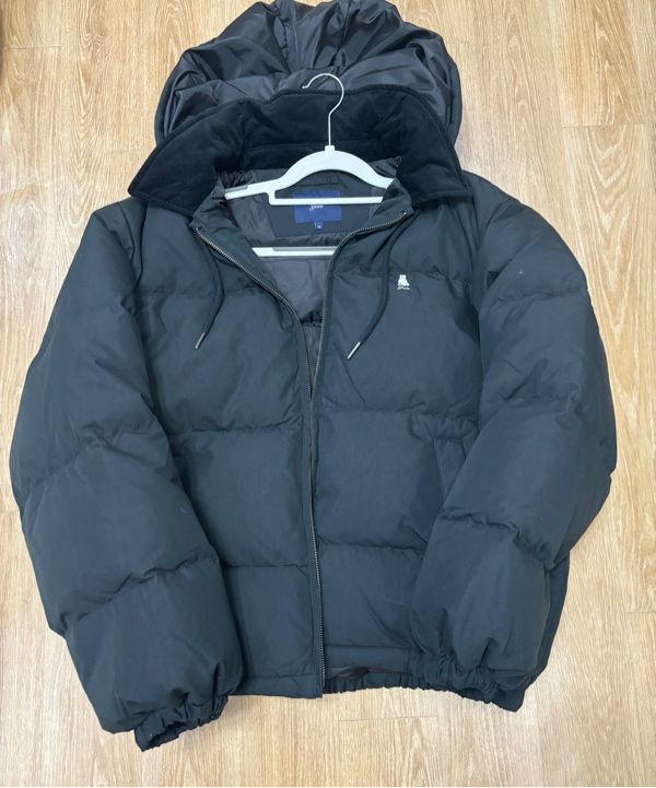 MUSINSA | YALE Detachable Hood Short Puffer Jacket_Black