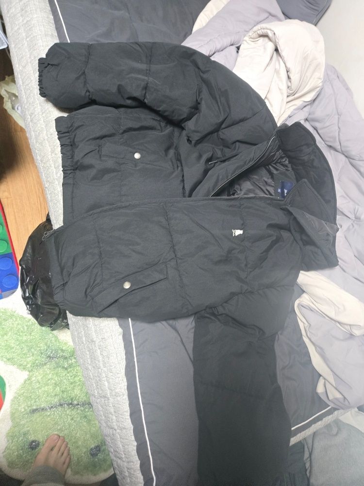MUSINSA | YALE Detachable Hood Short Puffer Jacket_Black