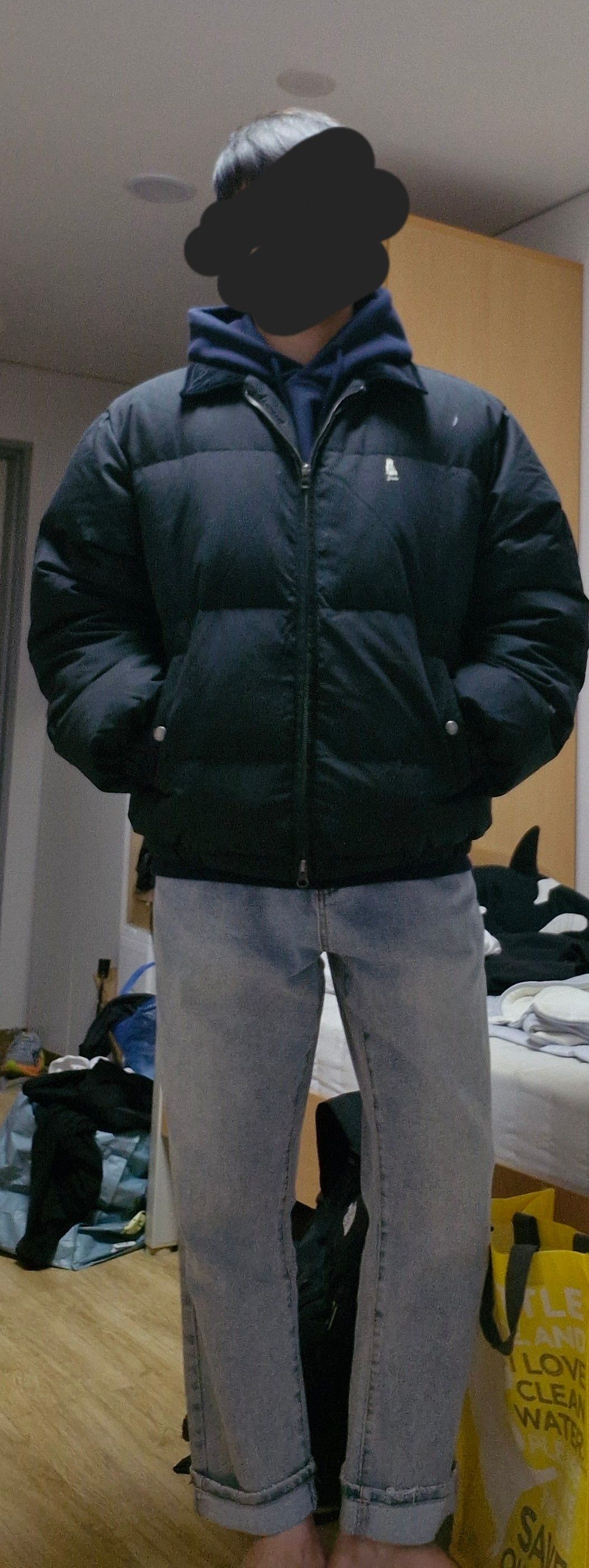 MUSINSA | YALE Detachable Hood Short Puffer Jacket_Khaki