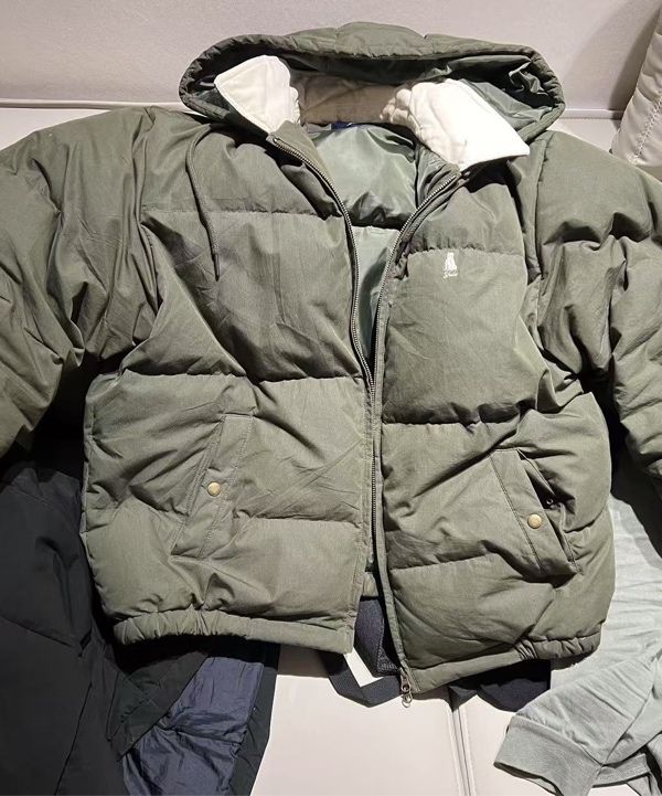 MUSINSA | YALE Detachable Hood Short Puffer Jacket_Khaki