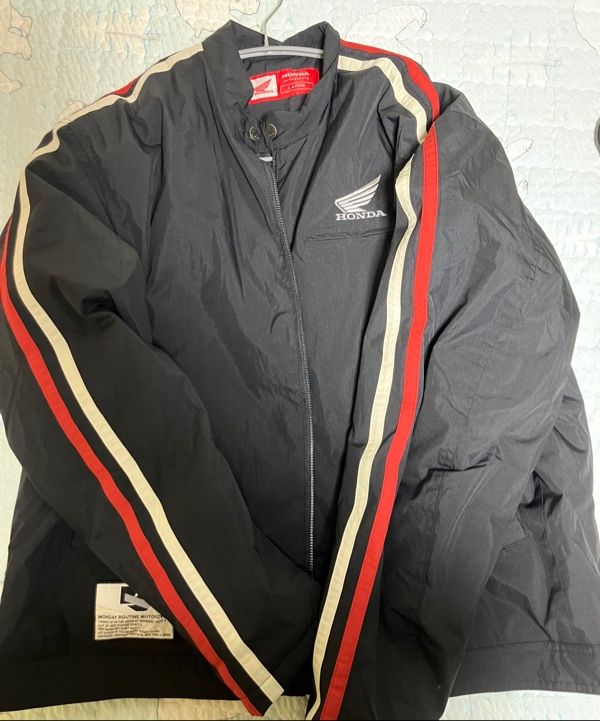 MUSINSA | Honda Motorcycle Honda Nylon semi crop Track Jacket Black