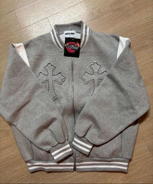 MUSINSA公式 | SK8ER ROCK Double Classic Cross Sweat Track Jacket