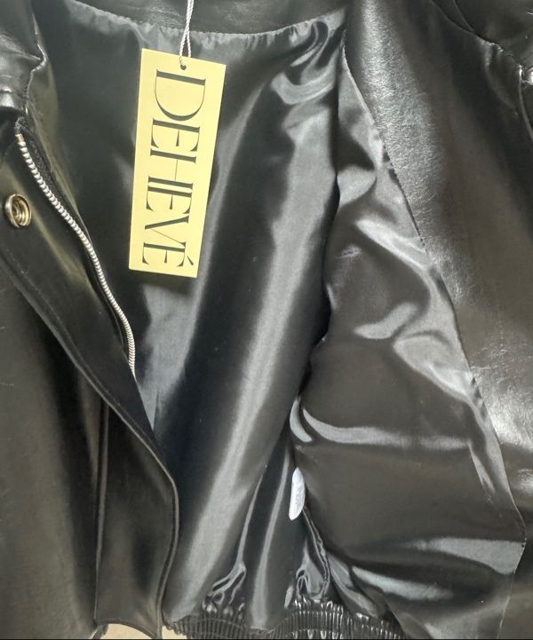 DEHEVE デヘヴェ Leather Bomber Jacket black Deja Exe Men Brown & Black Leather Motorcycle Bomber Jacket
