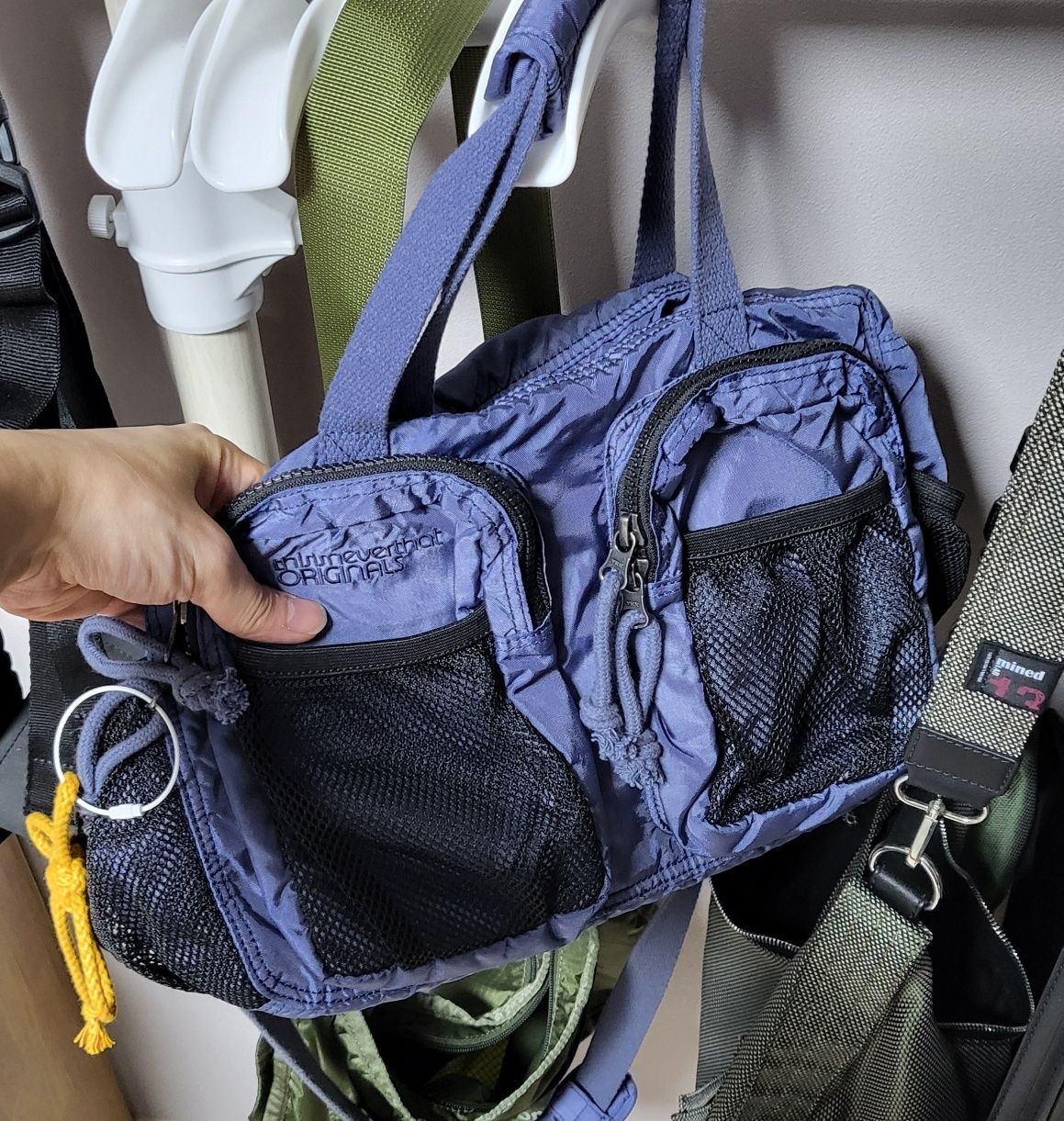 MUSINSA | thisisneverthat Overdyed Shoulder Bag Washed Blue