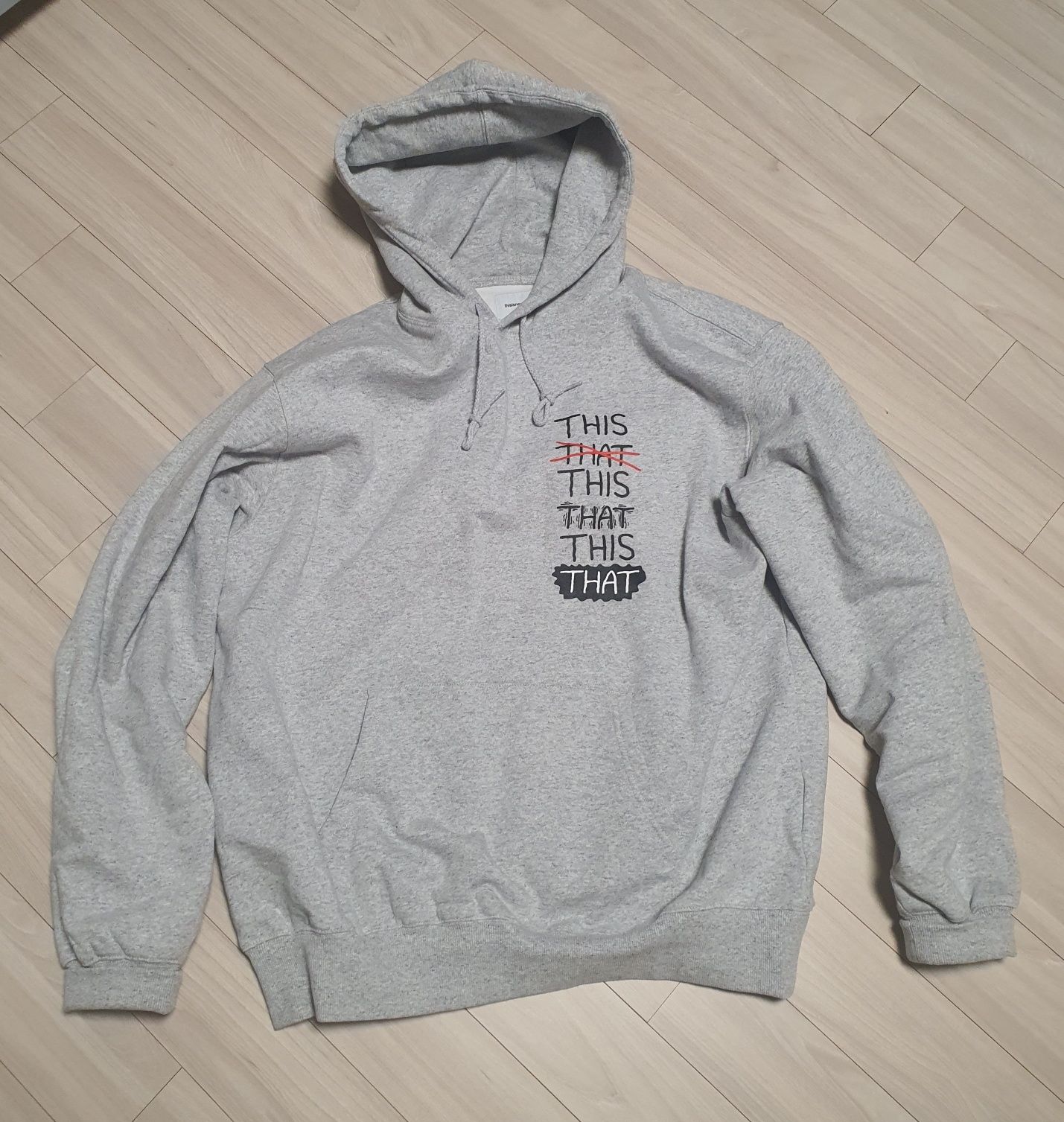 MUSINSA | thisisneverthat® THISTHAT Skate Hoodie Heather Grey