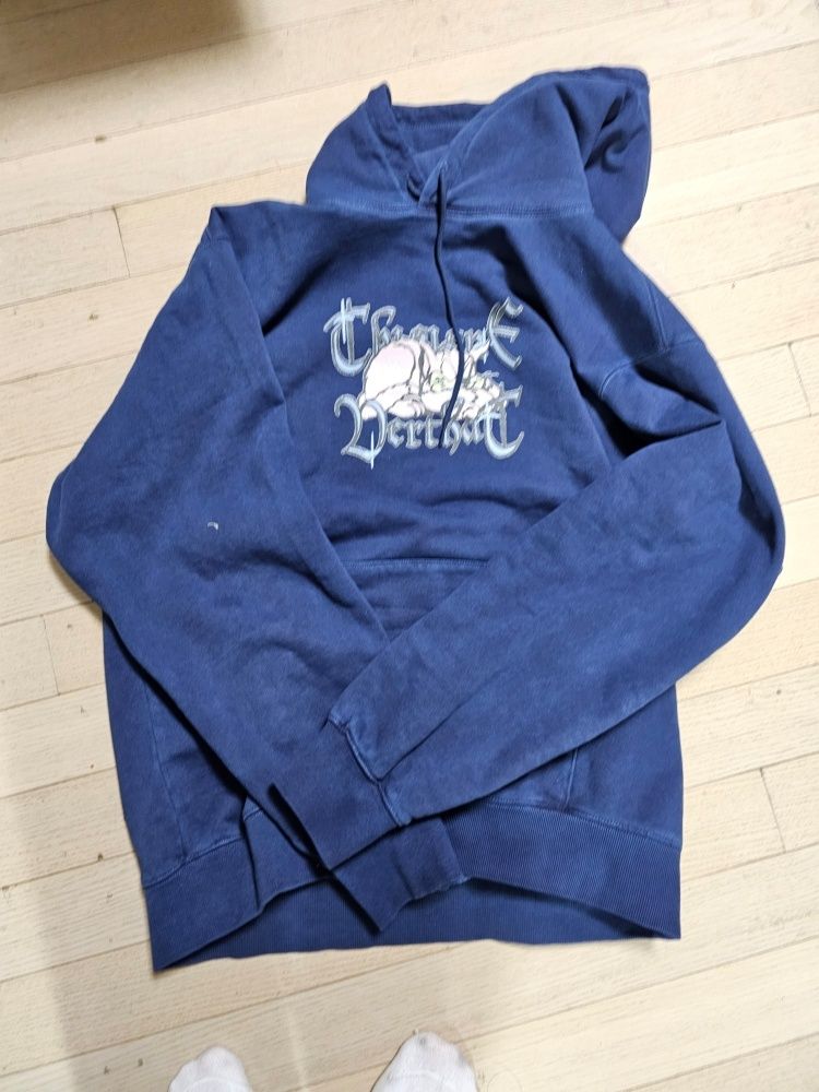 MUSINSA | thisisneverthat® Sleepy Cat Hoodie Charcoal