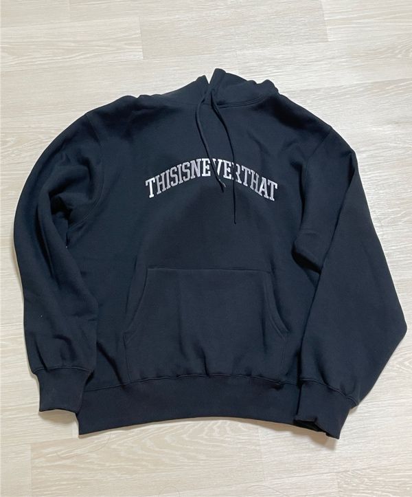 MUSINSA | thisisneverthat® Arch-Logo Hoodie Navy