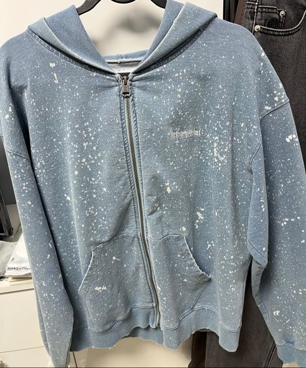 MUSINSA | thisisneverthat® Indigo Dyed Zip Up Hoodie Black