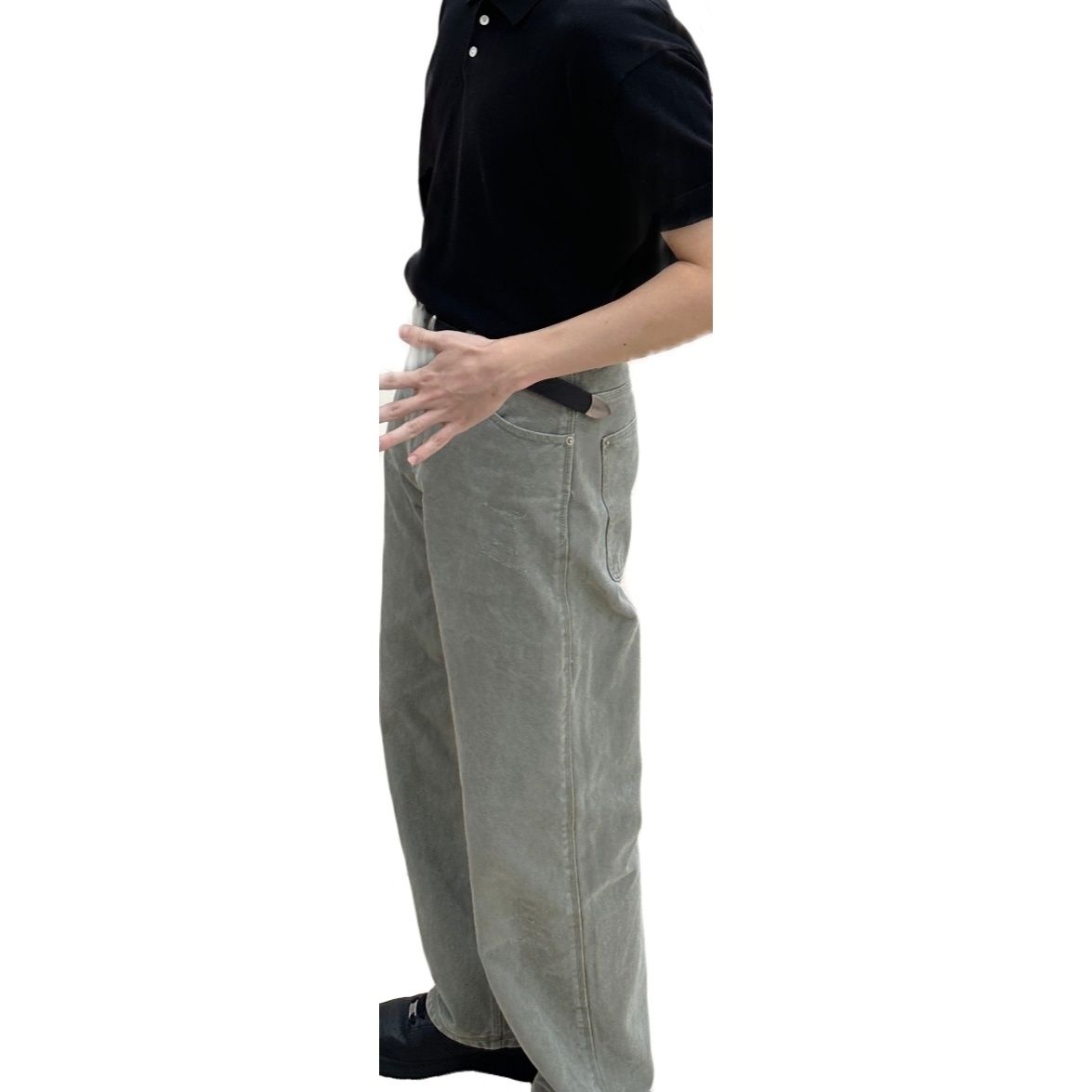 MUSINSA | COOR Over Dyed Carpenter Damage Denim Pants