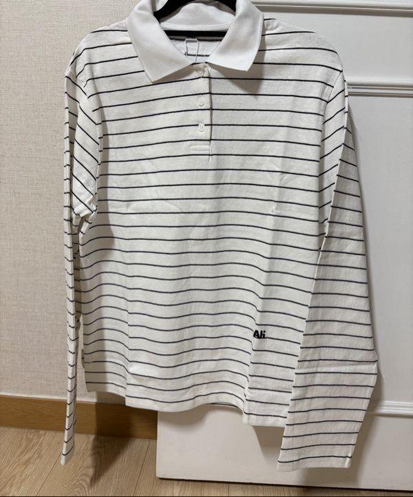 ◇1993studio◇ Applique collar rugby t-shirt gray Yale Crest Rugby Shirt