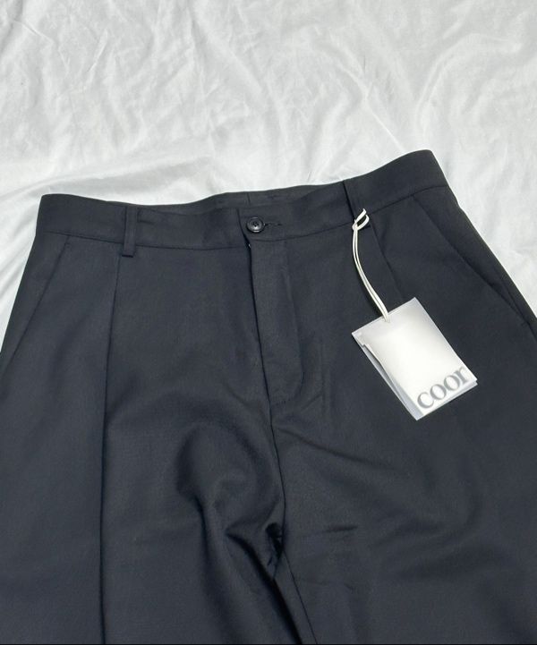 MUSINSA | COOR Essential Wool Trousers (Black)