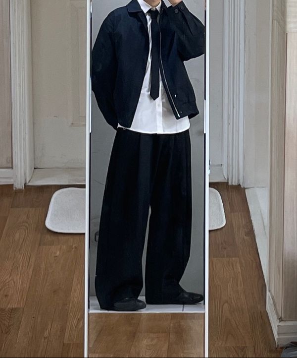 MUSINSA | COOR Essential Wool Trousers (Black)