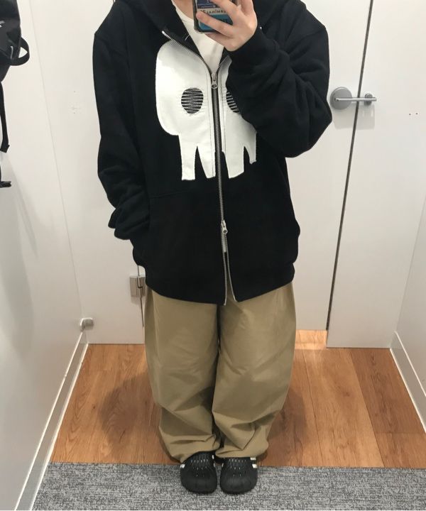 MUSINSA公式 | WEBHOUSE カワイ スカル ダメージ フードパーカー