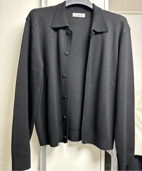 ★COOR★ Top fill wool collar cardigan (black) MUSINSA | COOR Topfill Wool Collar Cardigan (Black)