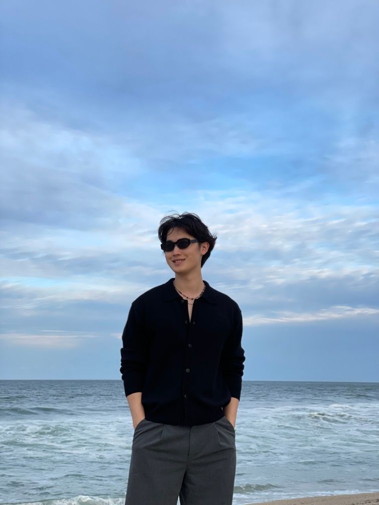 MUSINSA公式 | COOR Topfill Wool Collar Cardigan (Black)