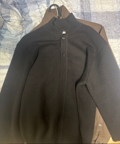 MUSINSA | COOR Topfill Wool Collar Cardigan (Black)