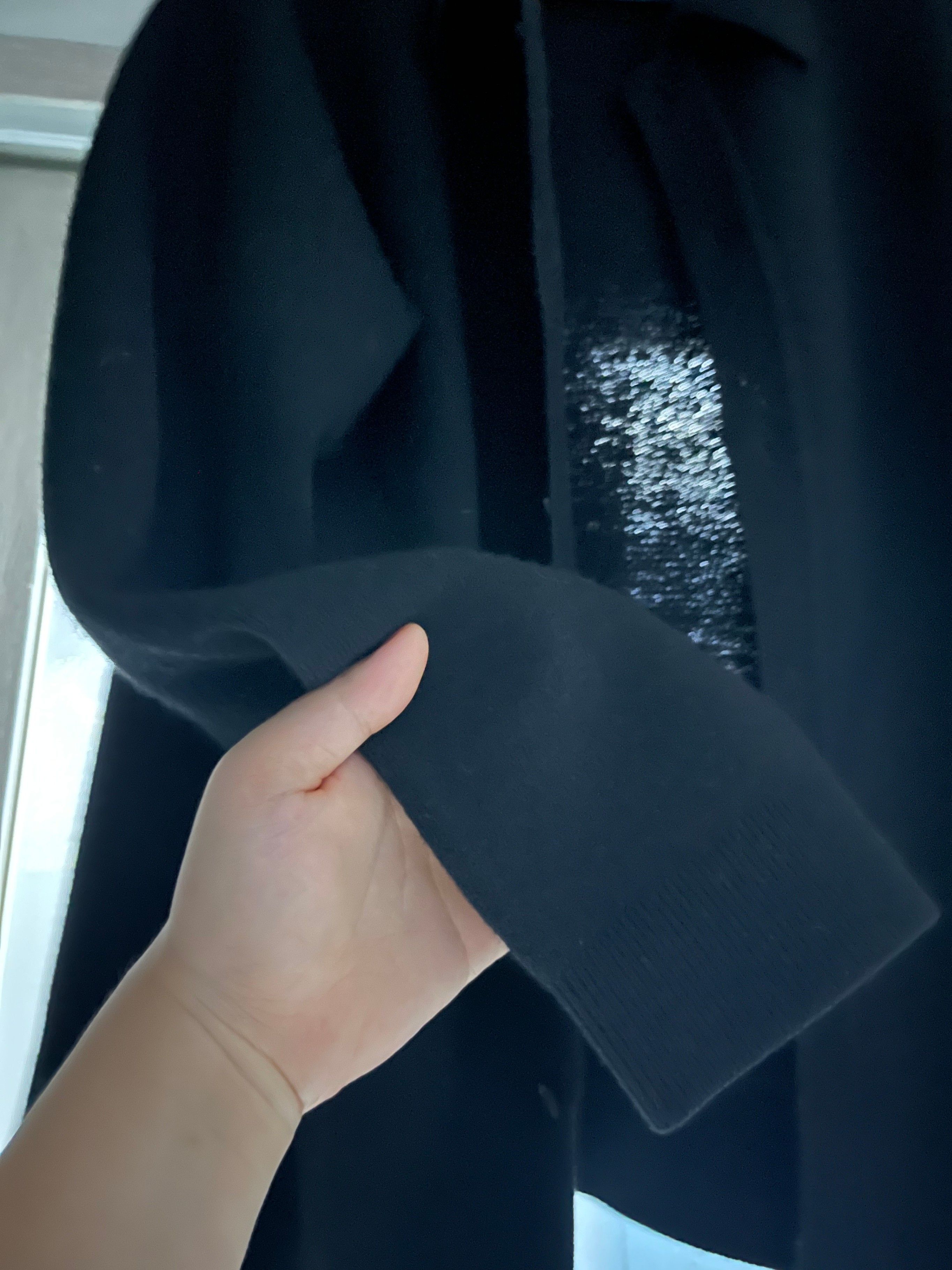 MUSINSA公式 | COOR Topfill Wool Collar Cardigan (Black)