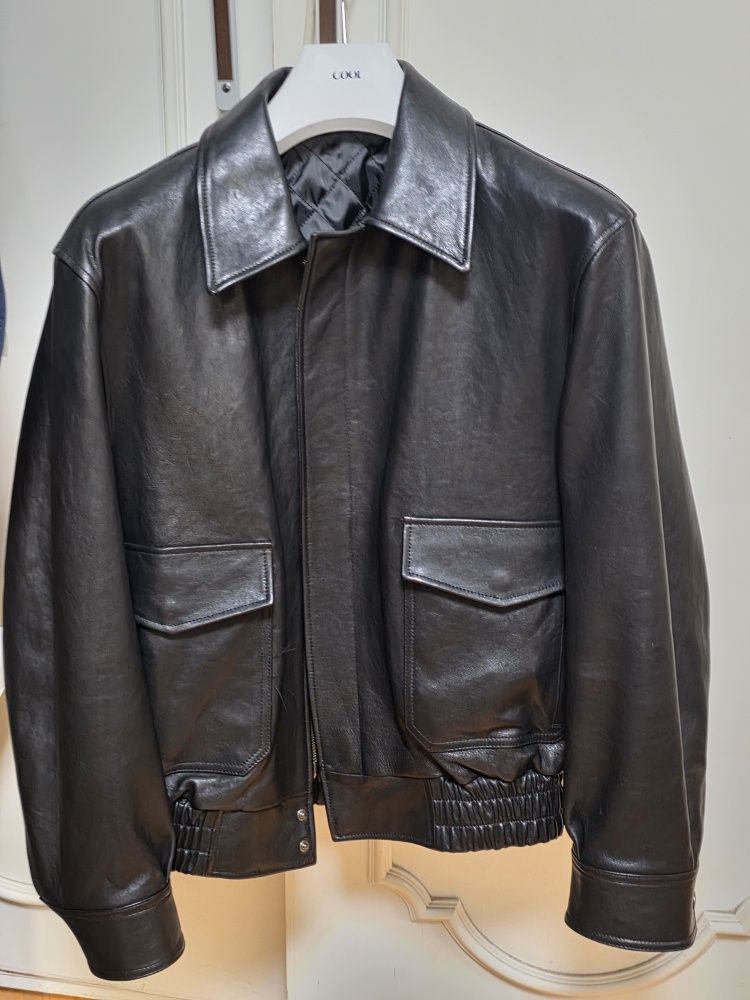 MUSINSA公式 | COOR ベジタブルレザー A-2 ジャケット (ブラック)