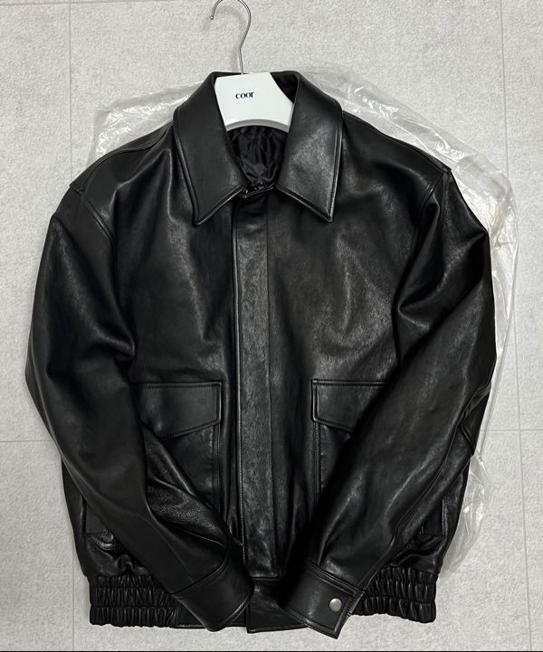 MUSINSA公式 | COOR ベジタブルレザー A-2 ジャケット (ブラック)