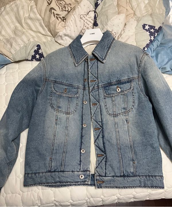 MUSINSA | COOR Mud Dyed Padded Denim Jacket (Washed Indigo)