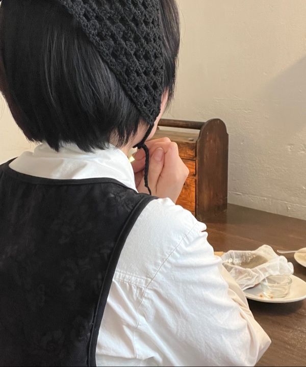 MISEKI SEOUL☆Knit bandana MUSINSA | MISEKI SEOUL Knit bandana BLACK