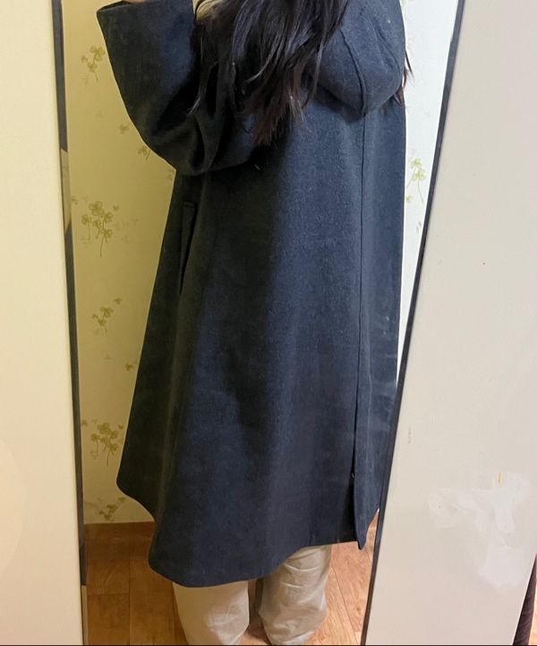 MUSINSA | MISEKI SEOUL Hoodie long duffle Coat CHARCOAL