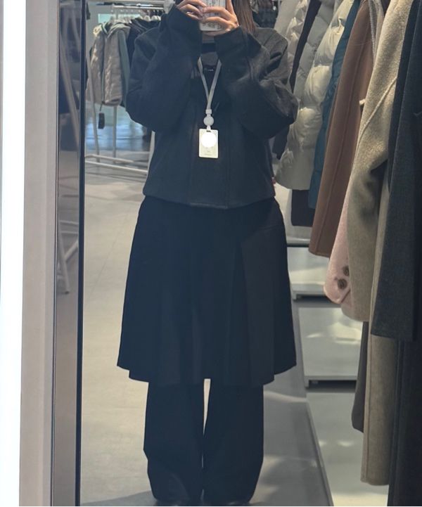 MUSINSA | MISEKI SEOUL Duffle hoodie short coat CHARCOAL