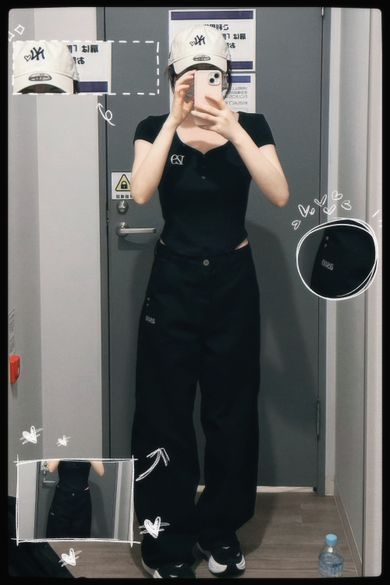 MUSINSA公式 | ASON SMOG WIDE PANTS / BLACK