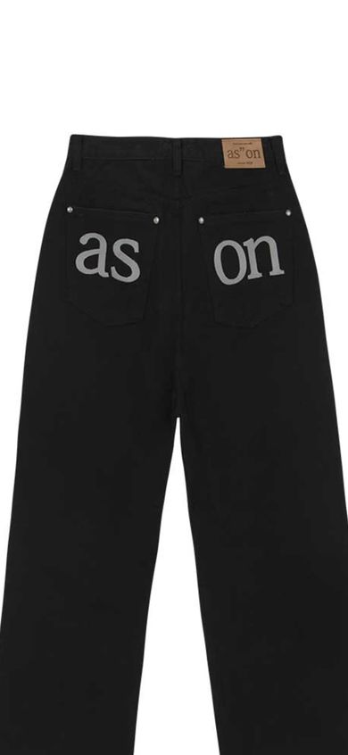 MUSINSA公式 | ASON SMOG WIDE PANTS / BLACK